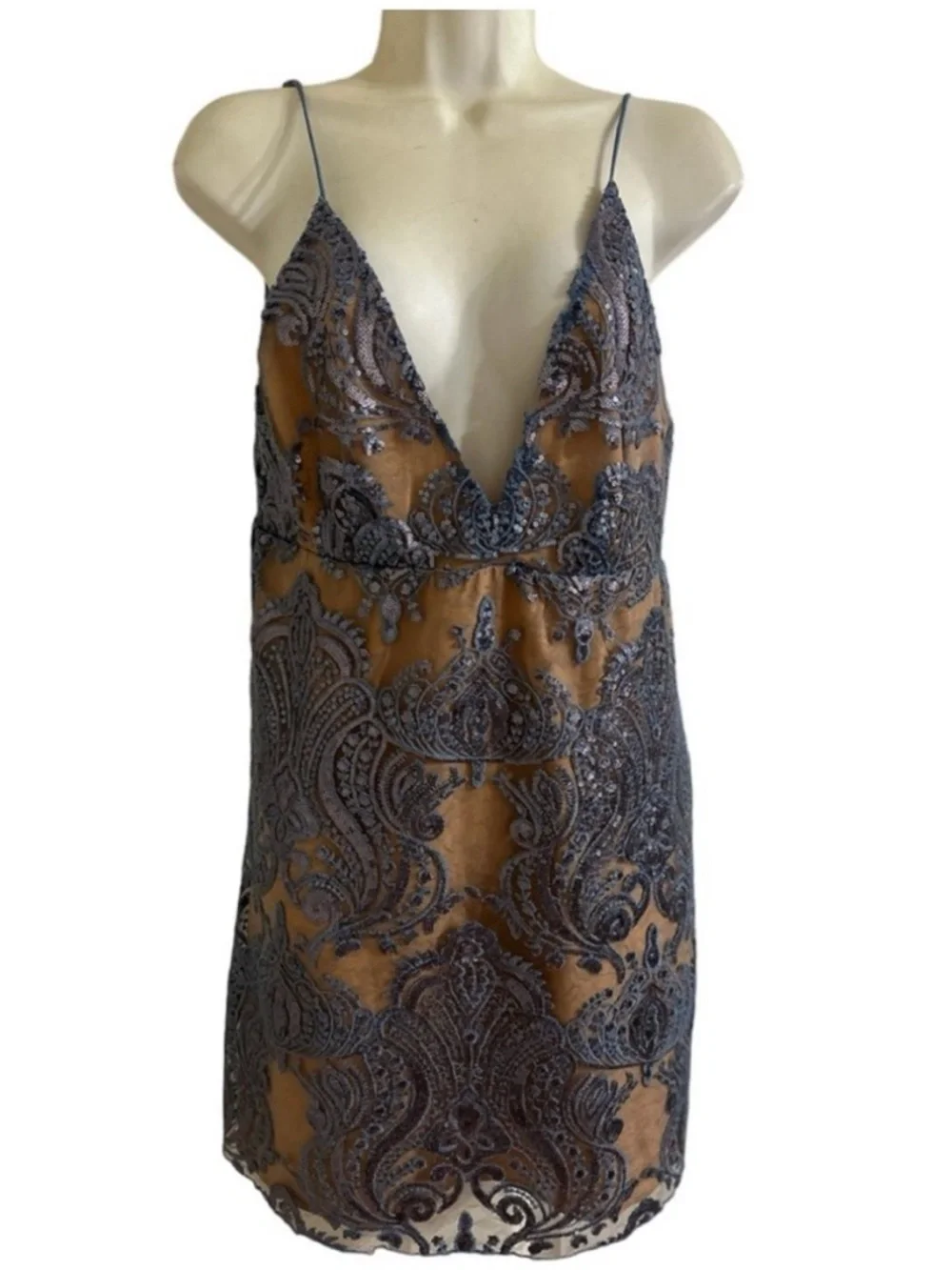 Free People Night Shimmers Mini Dress