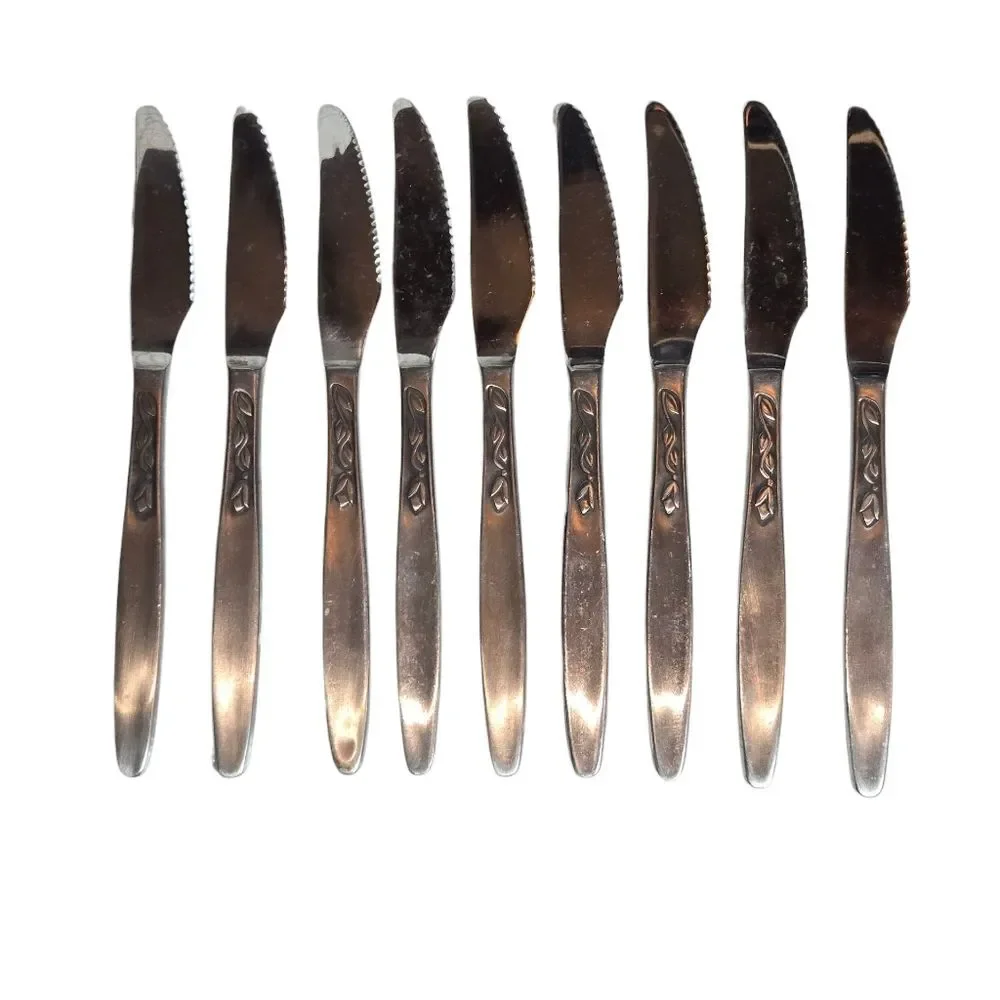 Amefa‎ Holland Tulip Time Mid Century Stainless Steel 39pc. Partial Flatware Set