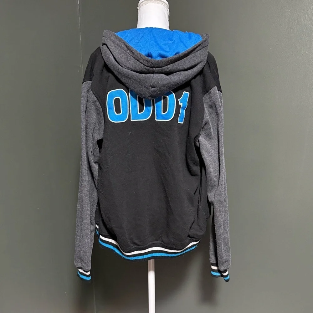 TheOdd1sOut Varsity Hoodie Jacket Size Small Wear Your Seat Belt Cartoon