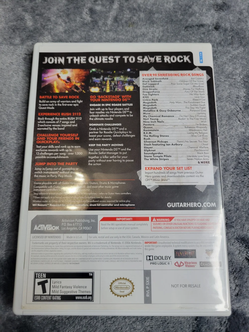 Wii experience rock