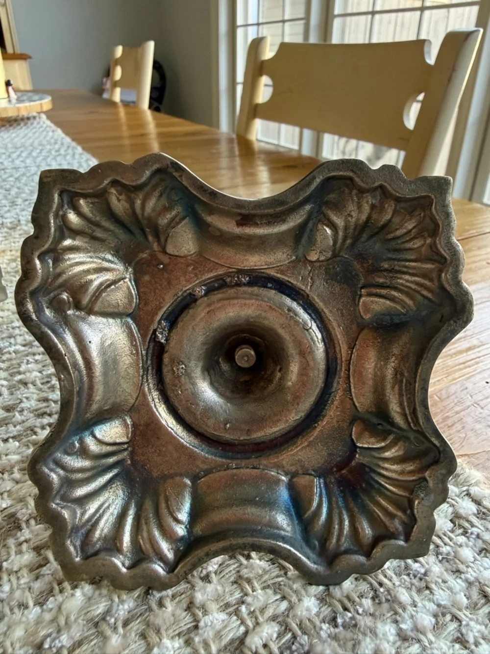 Fancy Lipstick Silver Plate Decorative Holder for Dresser/Bathroom Vanity VTG.