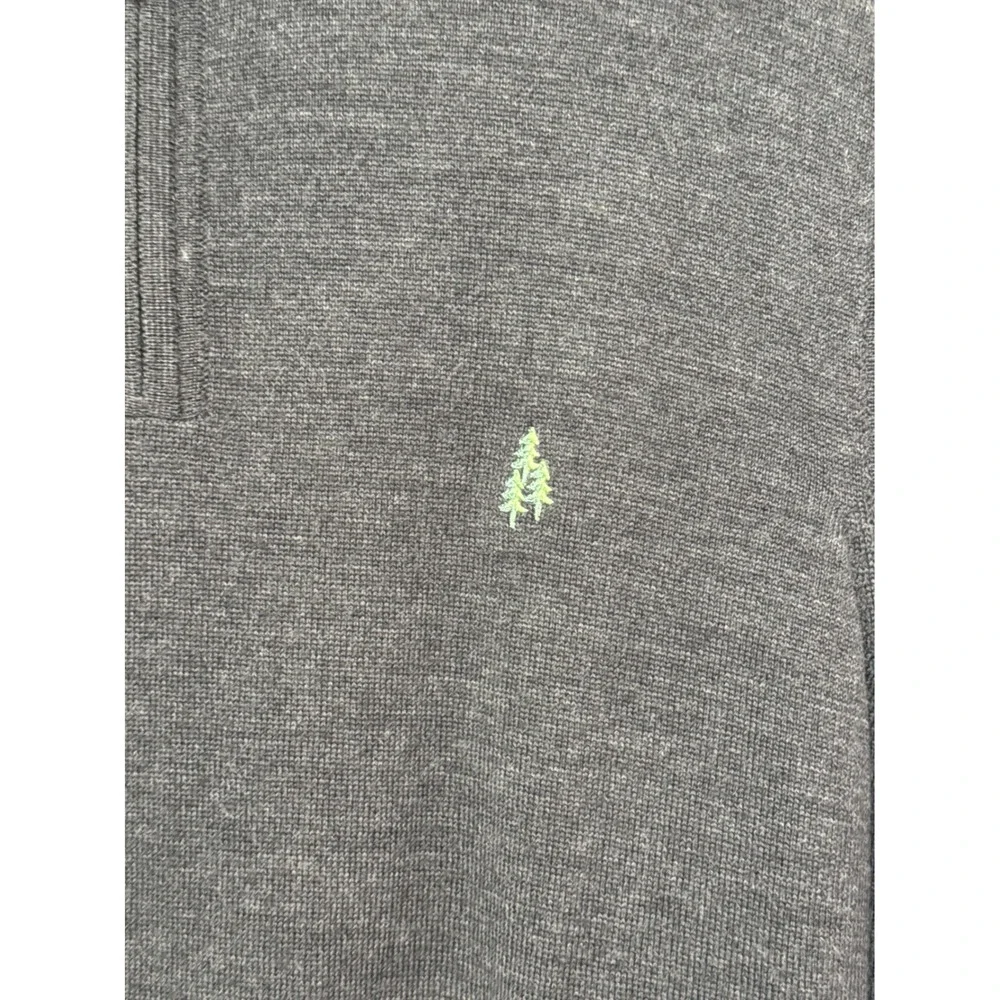 Whispering Pines Men's Gray 100% Merino Wool Windvest Size Large Golf 1/4 Zip