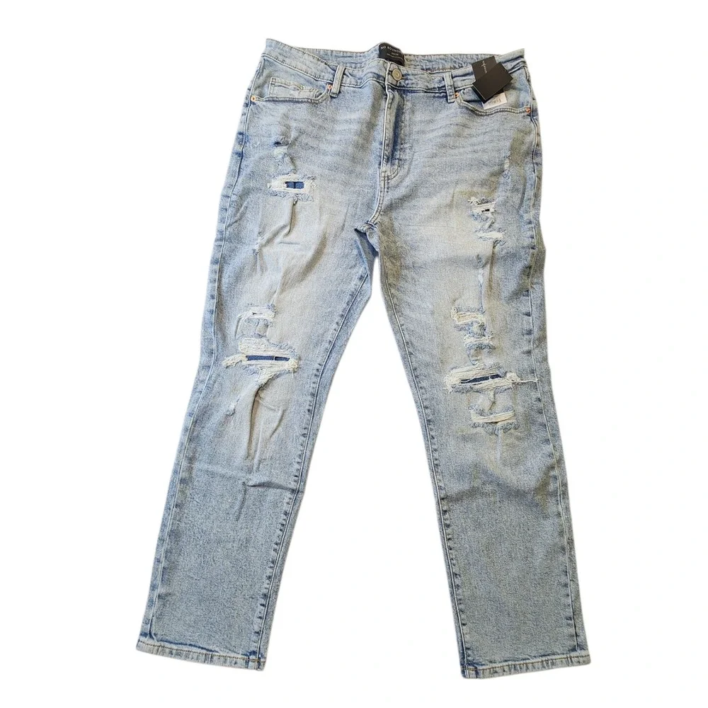 No Boundaries Men's‎ Distressed Slim Fit Denim Jeans Size 38x30