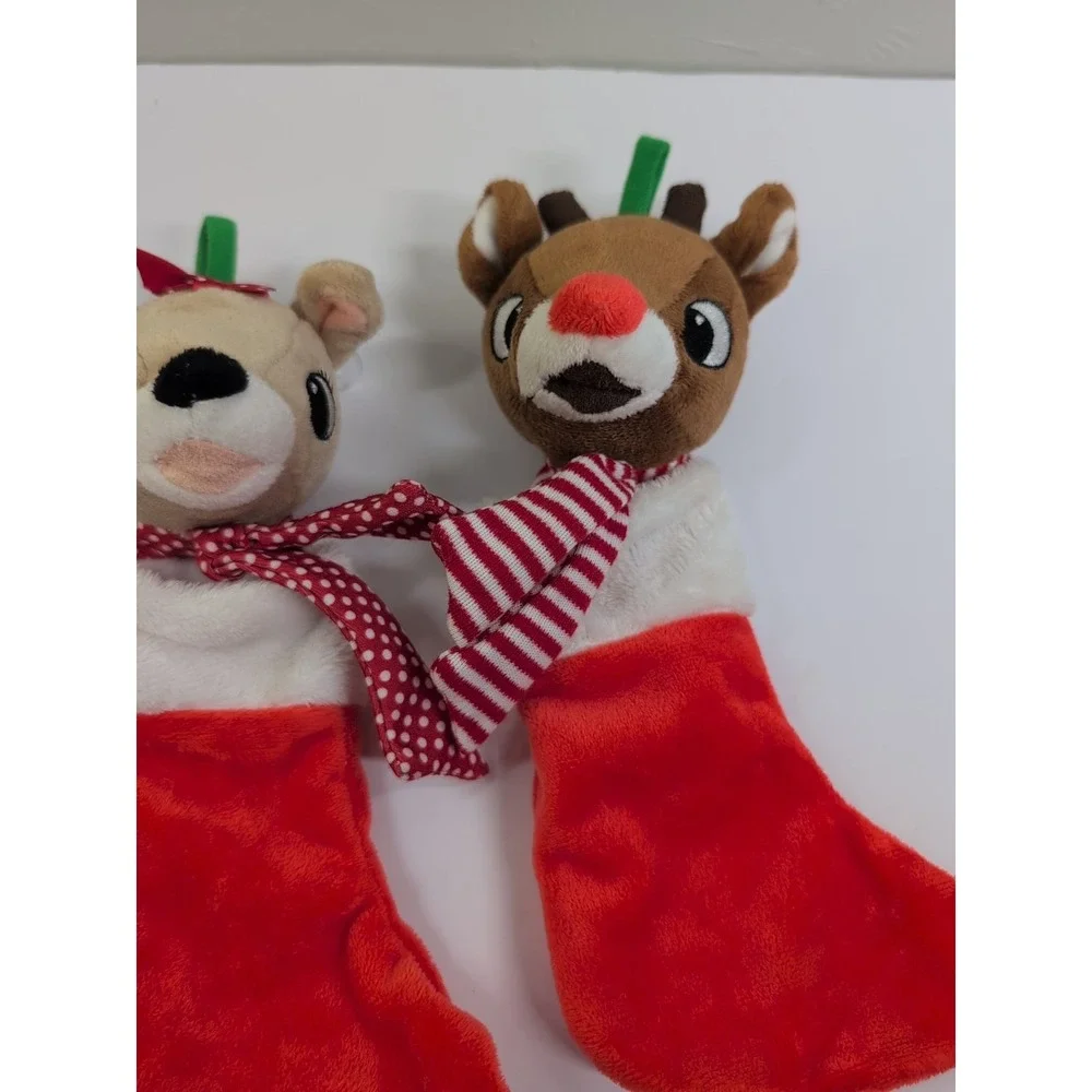 Mini Rudolph the Red Nosed Reindeer Christmas Stocking plush and Friend‎ NWT 9