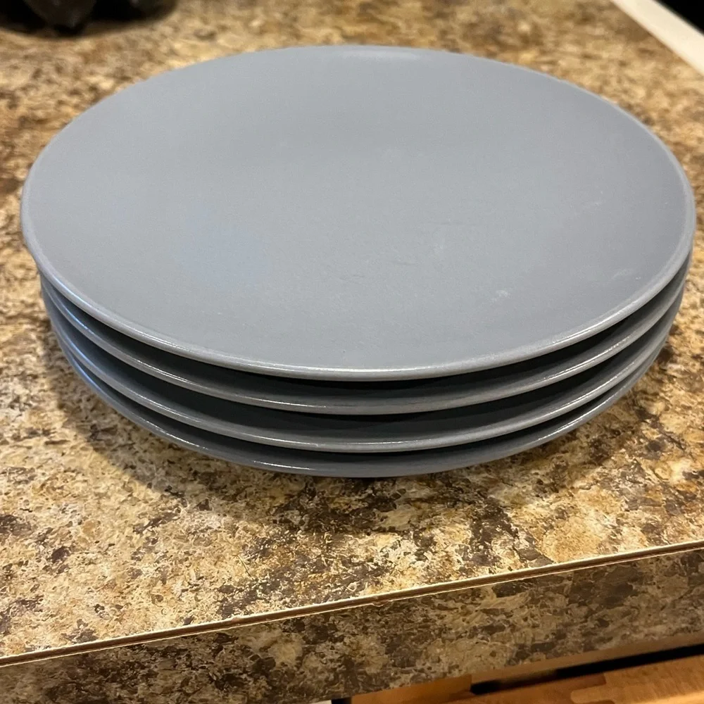 IKEA Slate Gray Salad 8” Plates Set of 4
