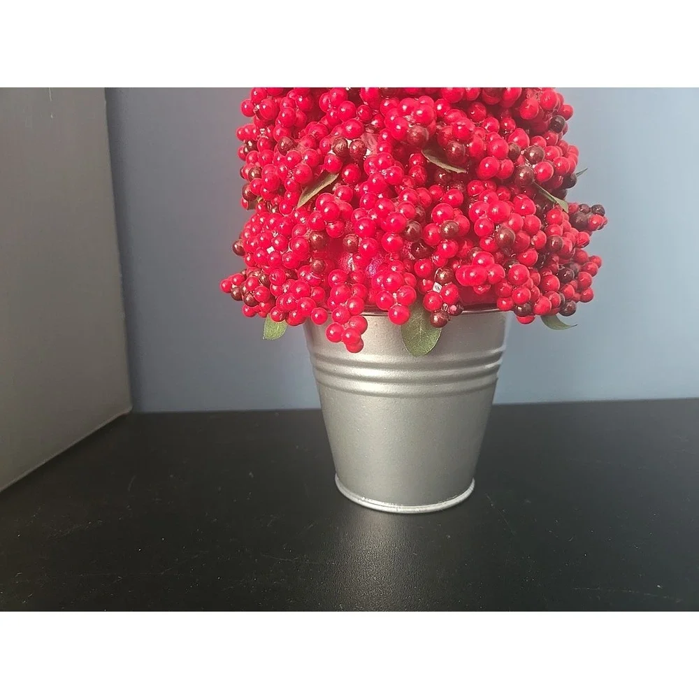 Restoration Hardware Winterbury Red Cone Topiary Tree Holiday Festive Red