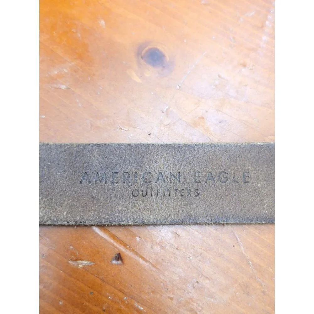 American Eagle Outfitters Brown Leather Belt With Metal Buckle‎ Size S