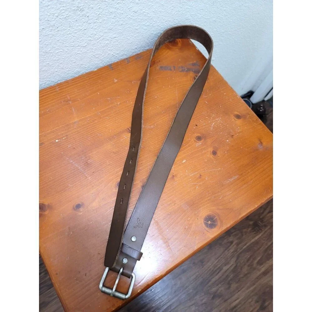 American Eagle Outfitters Brown Leather Belt With Metal Buckle‎ Size S
