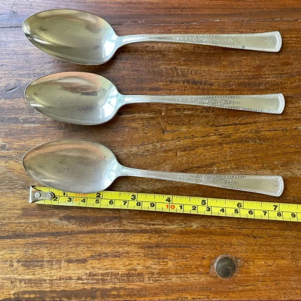 Vintage 1927 R C Co Orleans Set of 3 Dinner Spoons