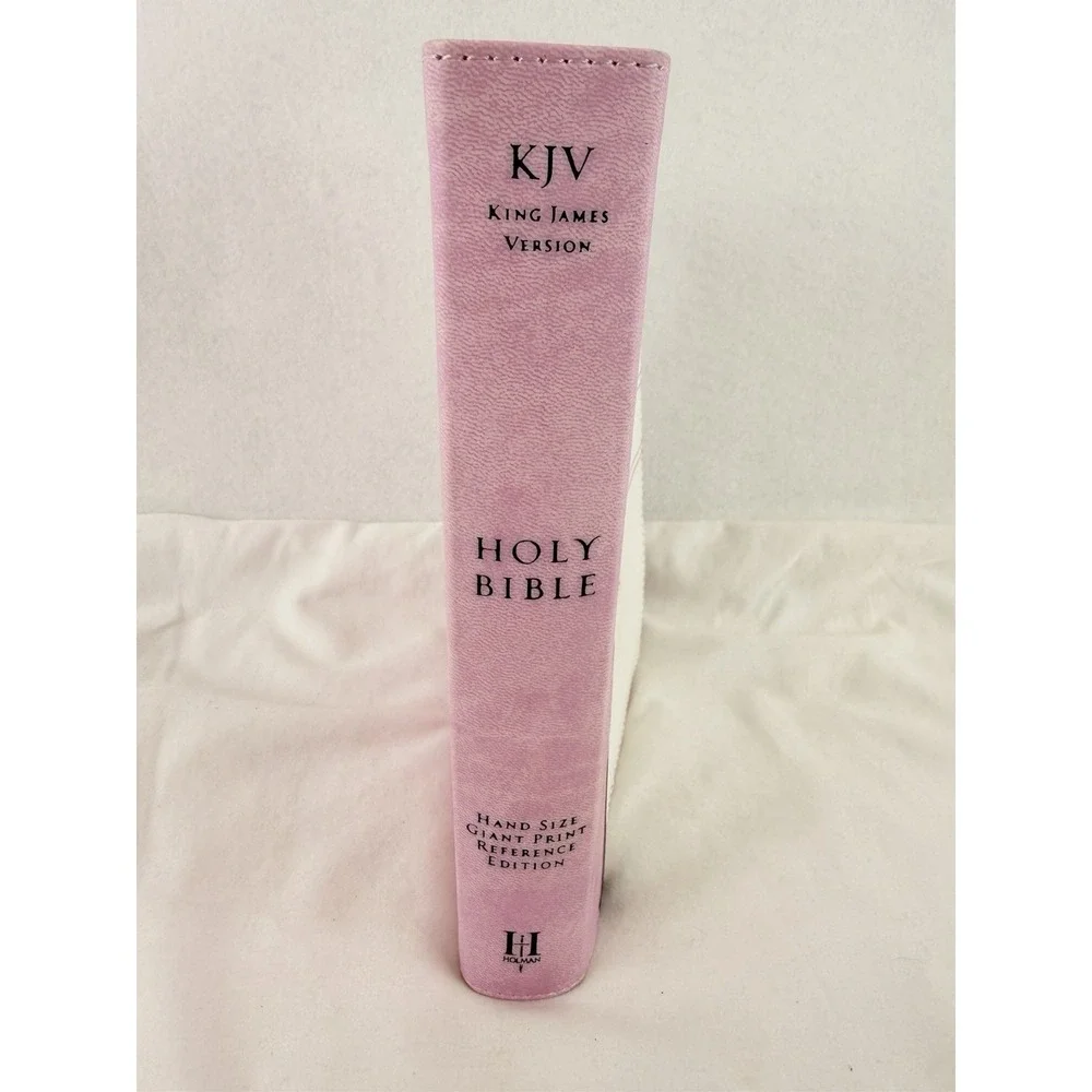 KJV Giant Print Reference Bible Pink Holman Hand Size King James Version
