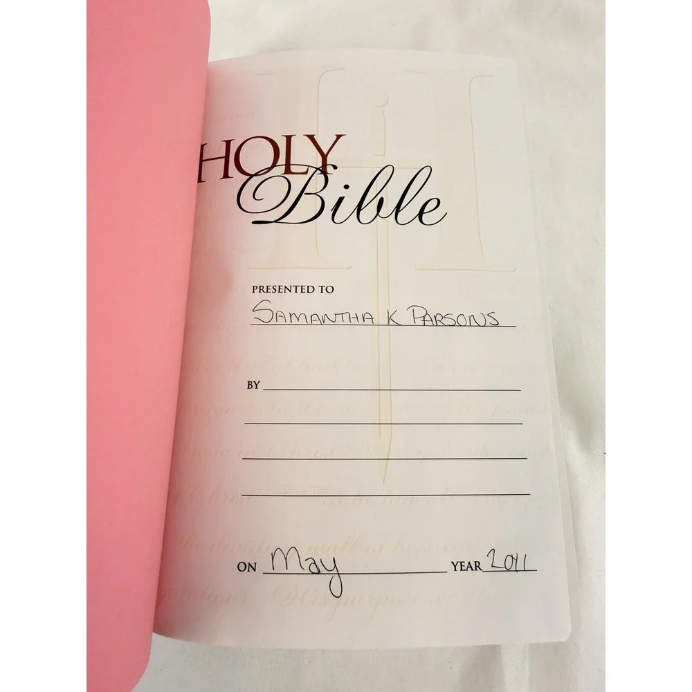 KJV Giant Print Reference Bible Pink Holman Hand Size King James Version