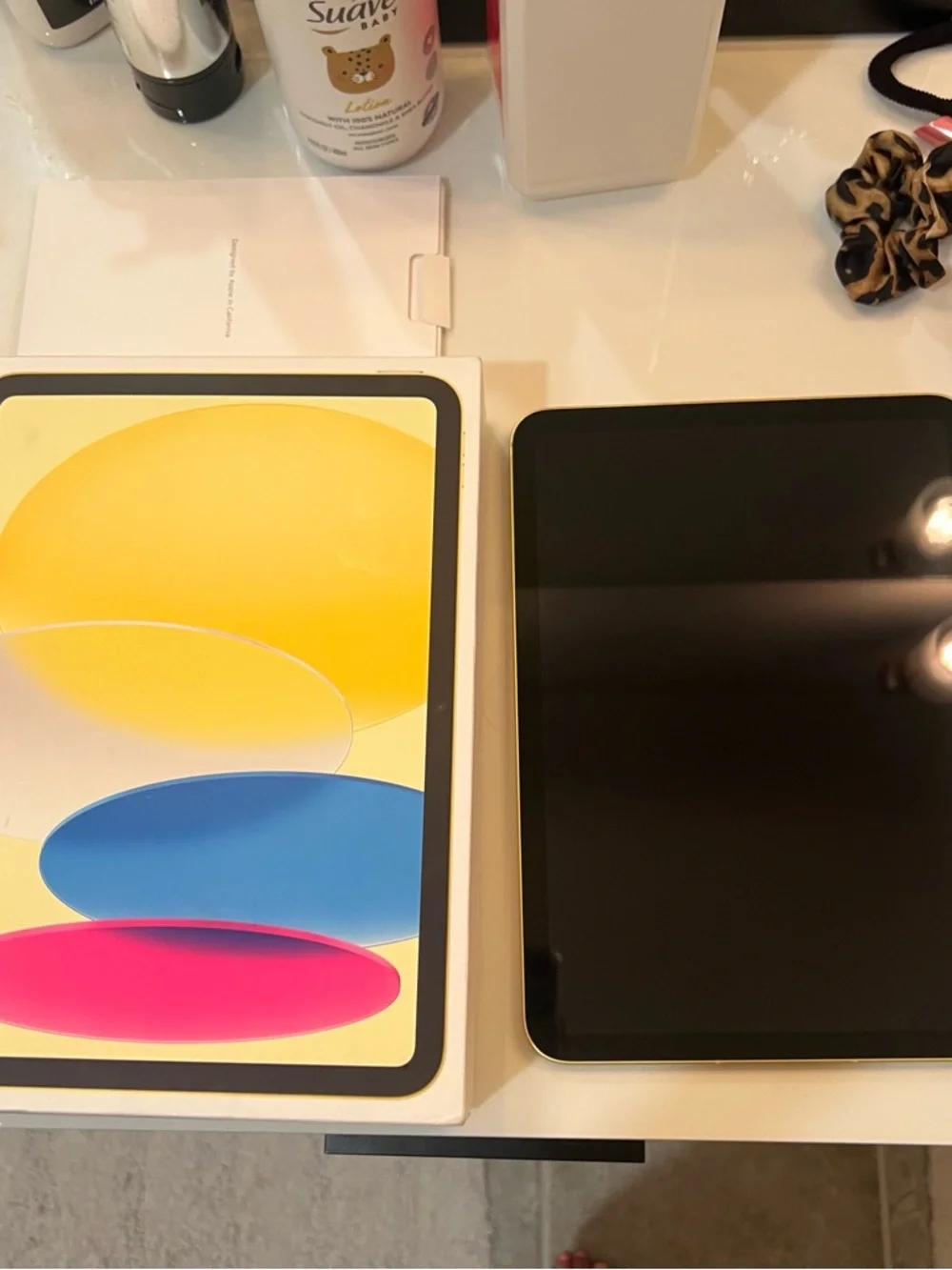 Apple tablet featuring