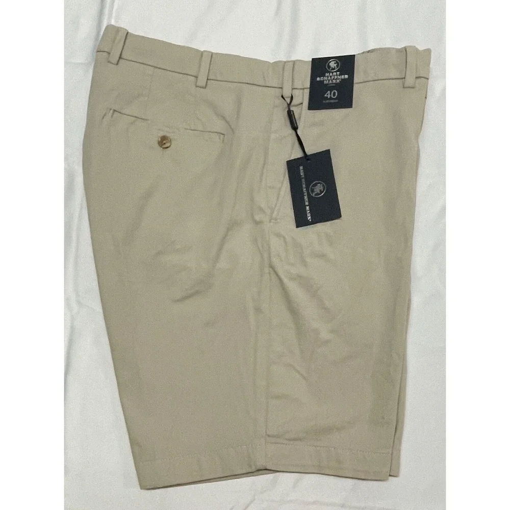 HART SCHAFFNER MARK FLAT FRONT STONE SHORTS MENS SIZE 40