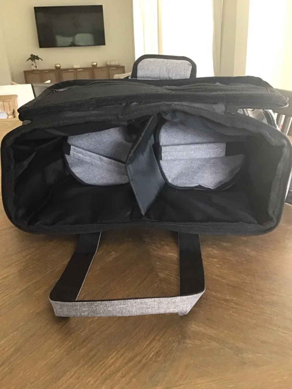 Modoker Dog/Cat Travel Bag, a grey weekend pet travel organizer tote.