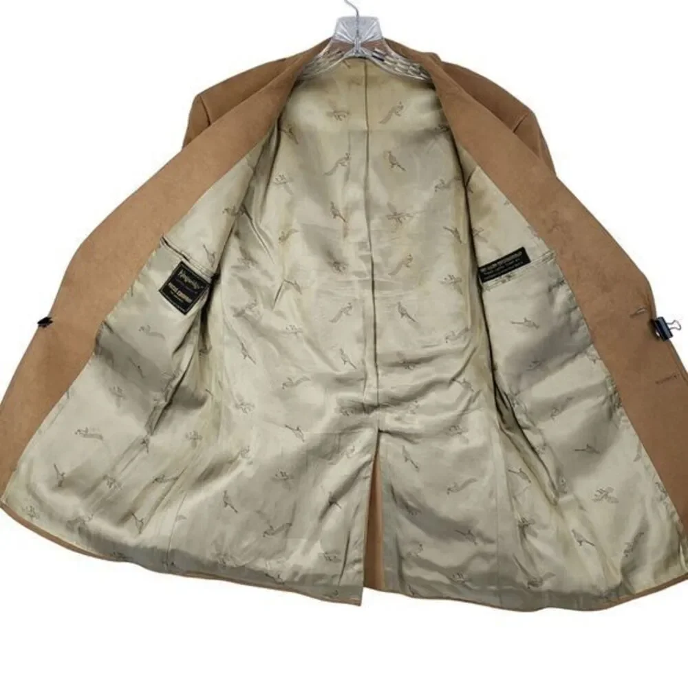 Vintage Tan Suede‎ Blazer Mens 40R Kingsridge Pincus Co USA Sport Coat Old Money