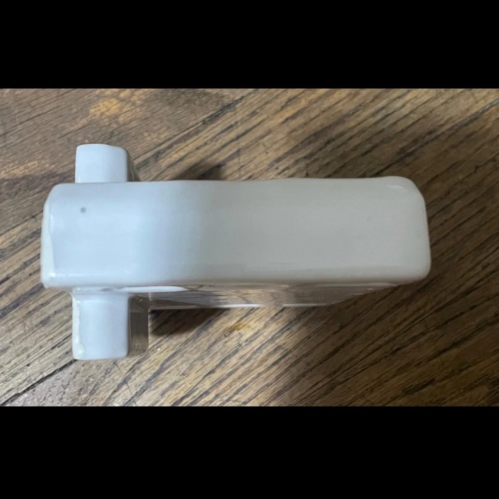 Vintage Toothbrush & Cup Wall Holder White