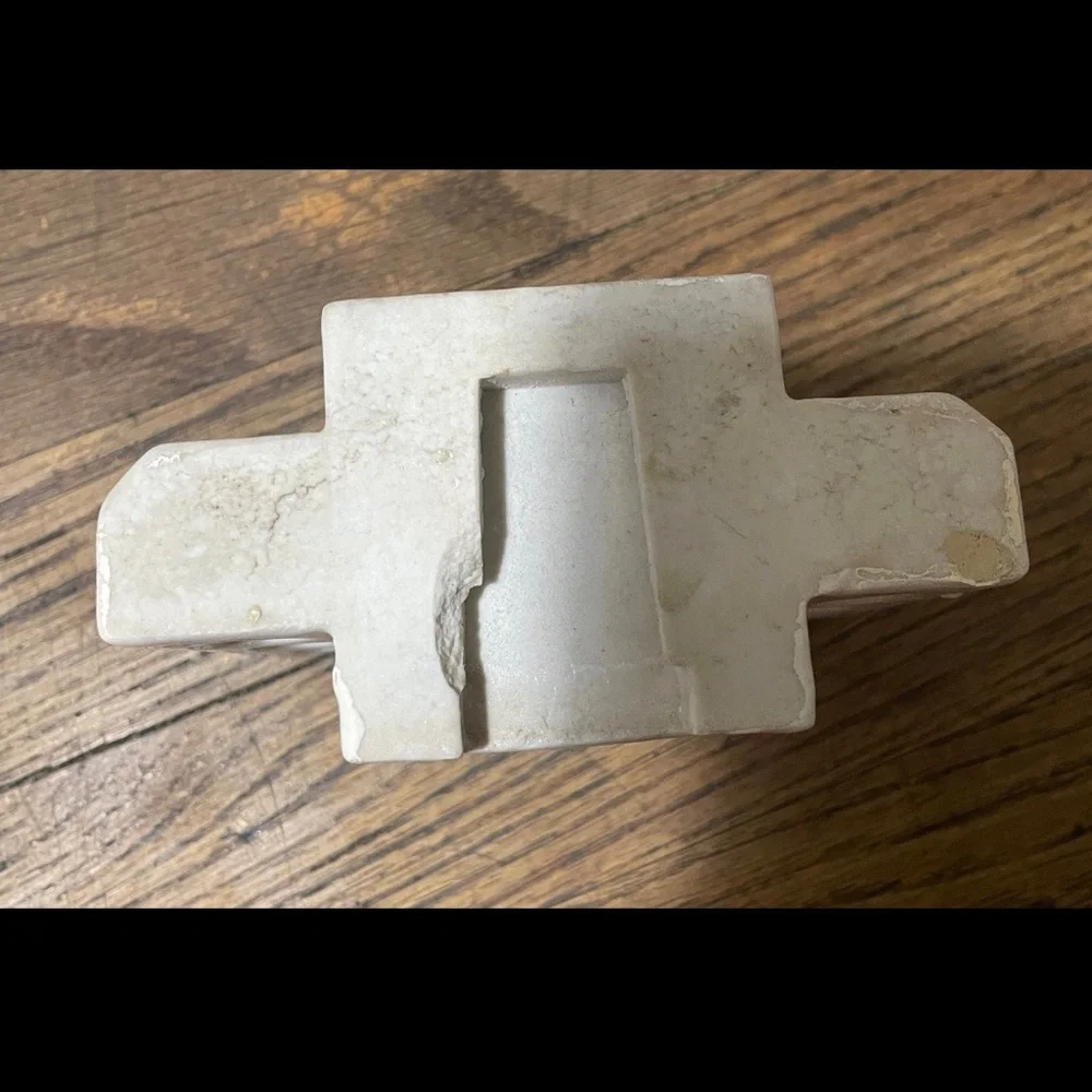 Vintage Toothbrush & Cup Wall Holder White