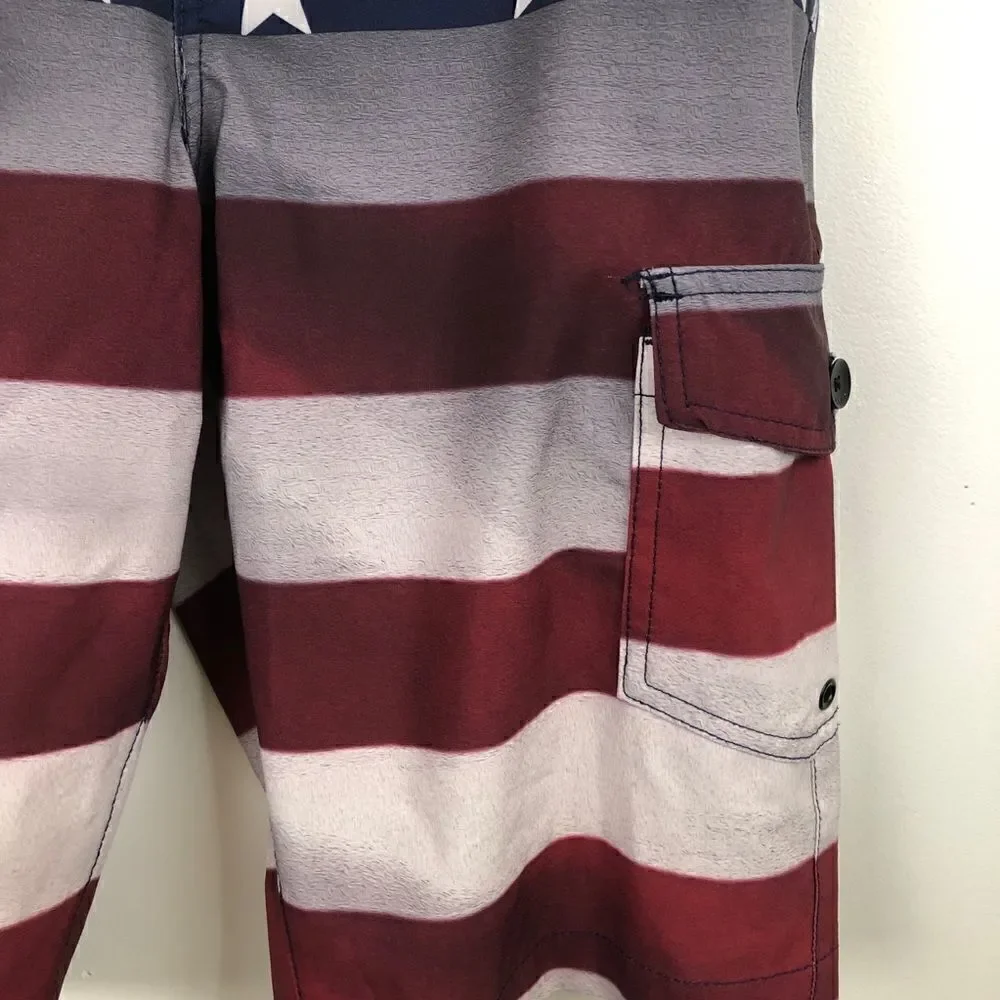 NWOT Size 29 Hawk Patriotic Board Shorts