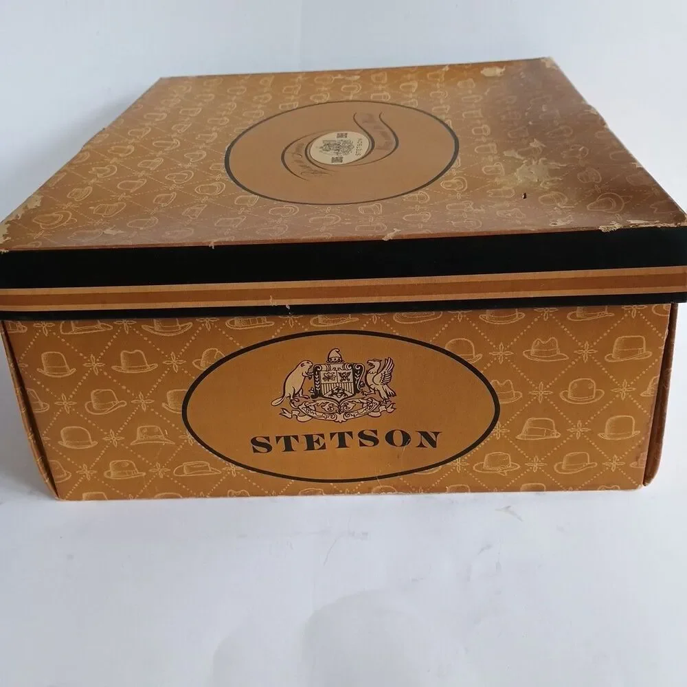Vintage Stetson Cardboard Storage Hat Box With Ring (BOX ONLY)