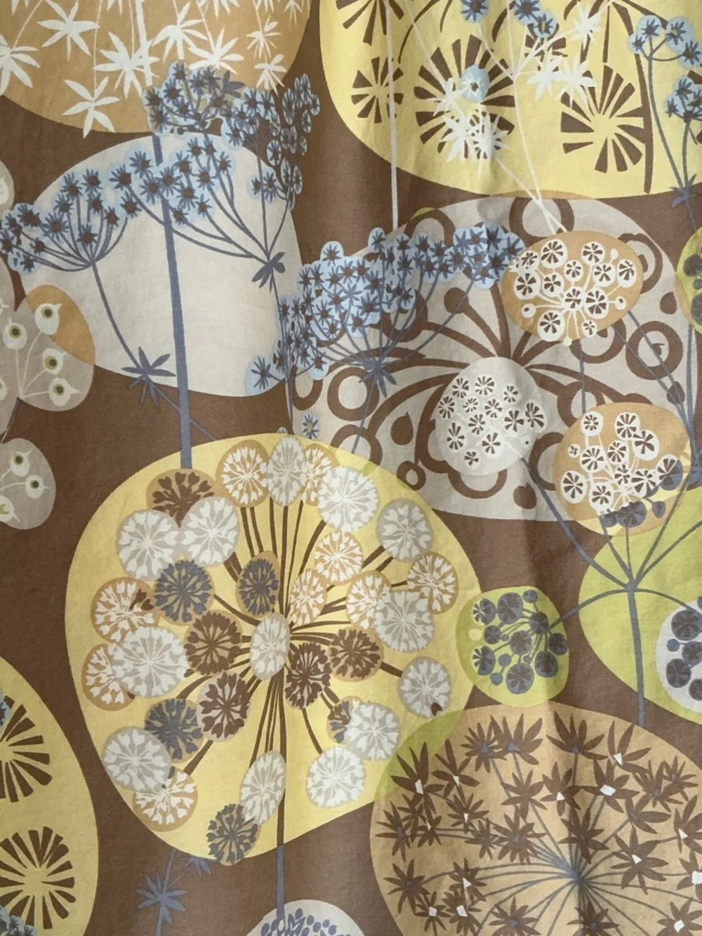 The Company Store Brown, Yellow and Green and Blue Botanical Duvet Cover