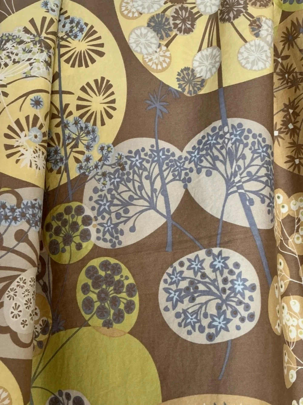 The Company Store Brown, Yellow and Green and Blue Botanical Duvet Cover