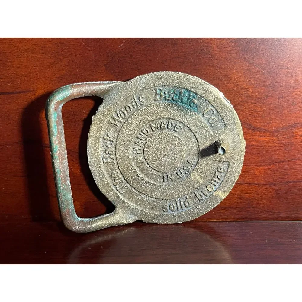 University Of Kentucky UK Wildcats Brass Belt Buckle Back Woods Buckle Co USA