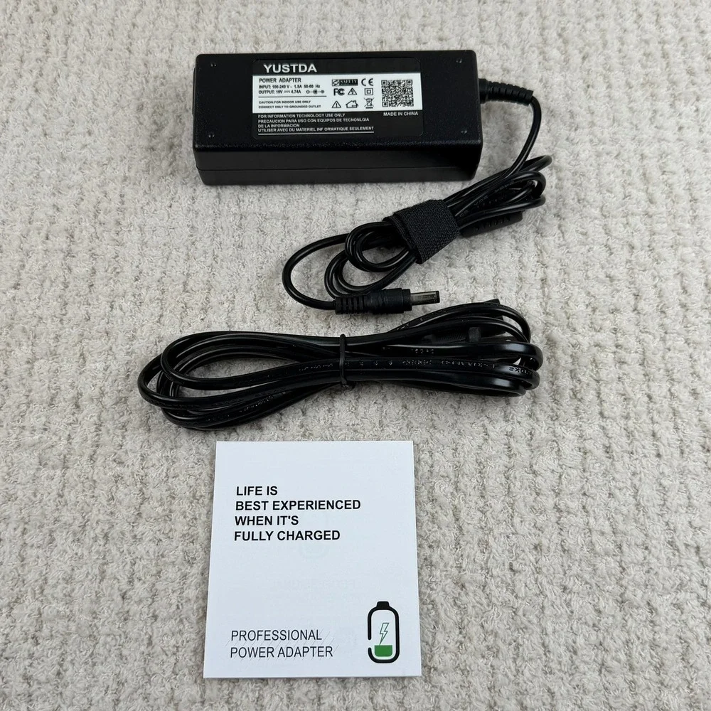 YUSTDA AC Adapter Power Supply Charger 19V 4.74A‎ Replacement Cable Black