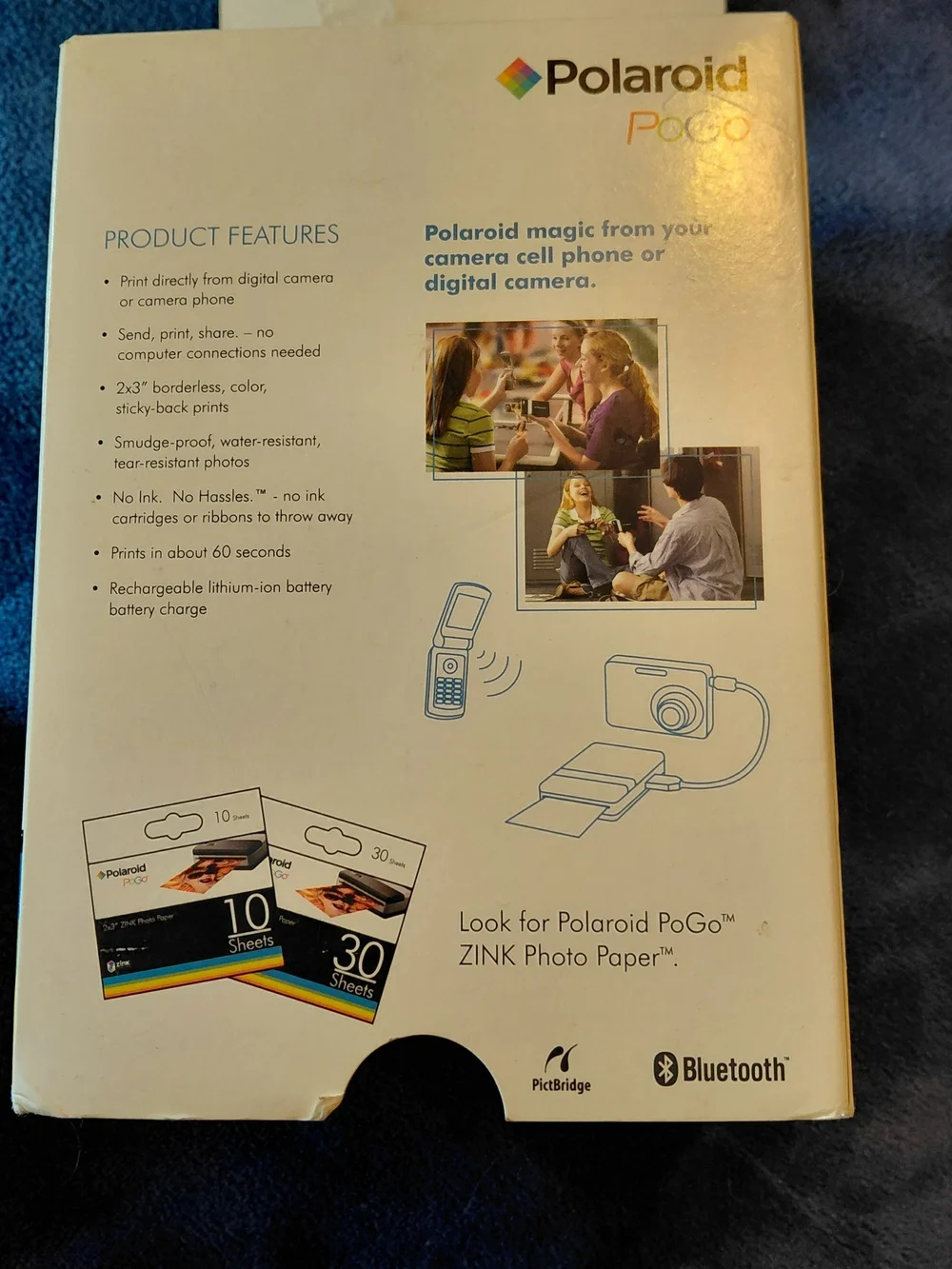 Polaroid color digital wirelessly