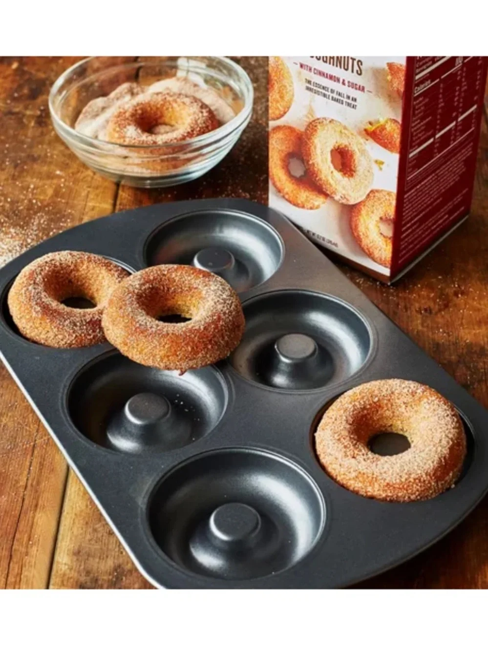 Sur La Table Black Nonstick 6-Cavity Donut Pan set of 2