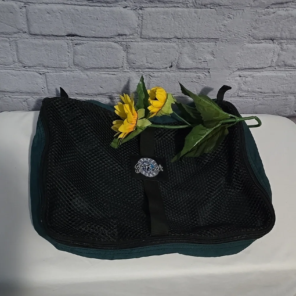 Eagle Creek Dark Green and Black Mesh packing cube
