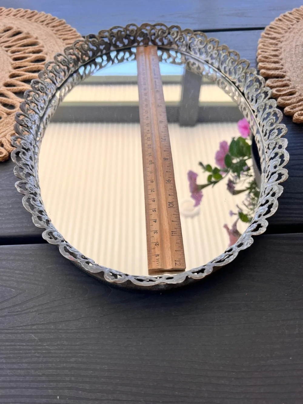 A trio, a vintage dresser, mirrors, absolutely beautiful