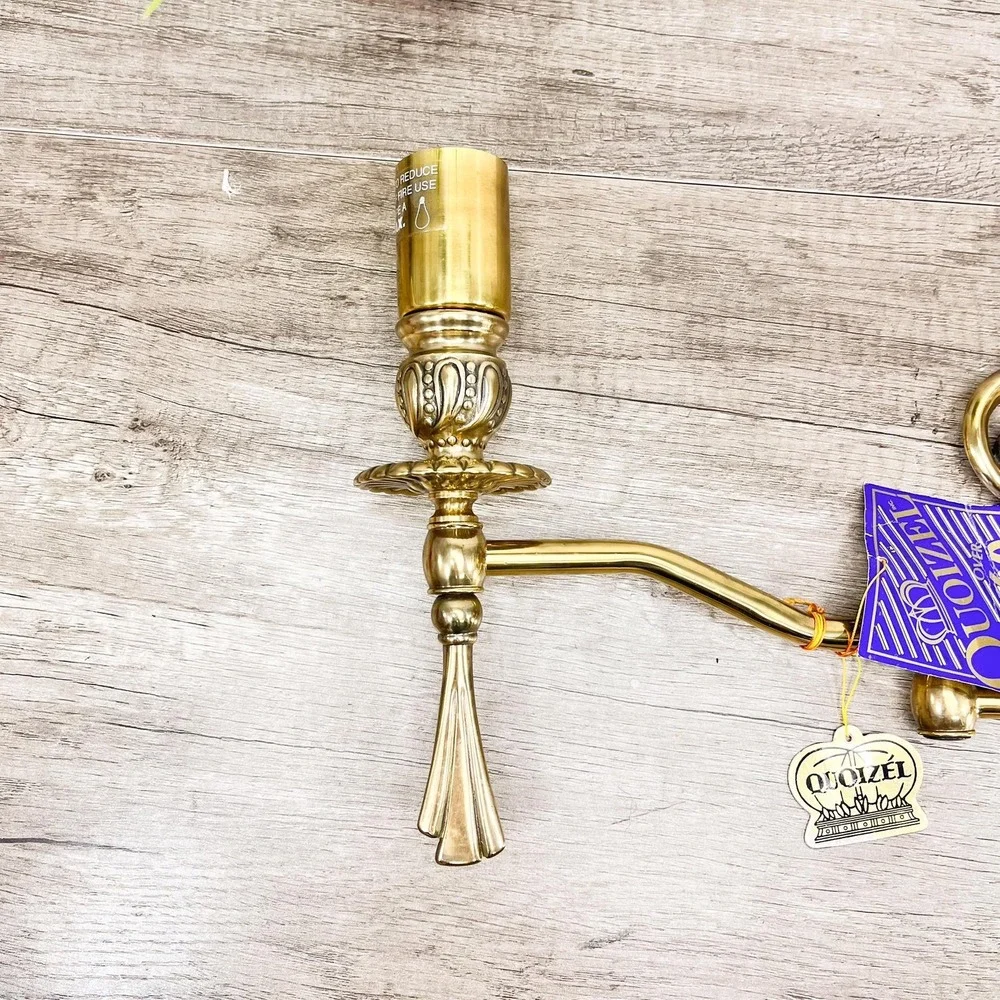 Brass Victorian Wall Light: Gold Swing Arm Lighting