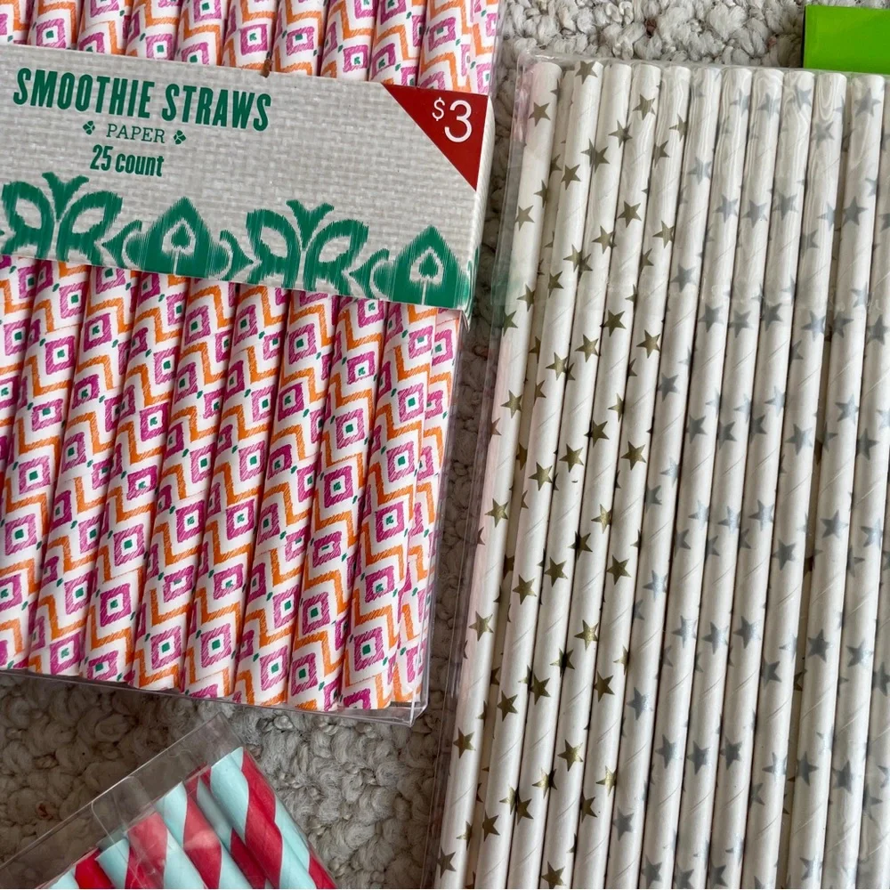 PAPER‎ STRAWS BUNDLE + WOODEN SCOOP!!