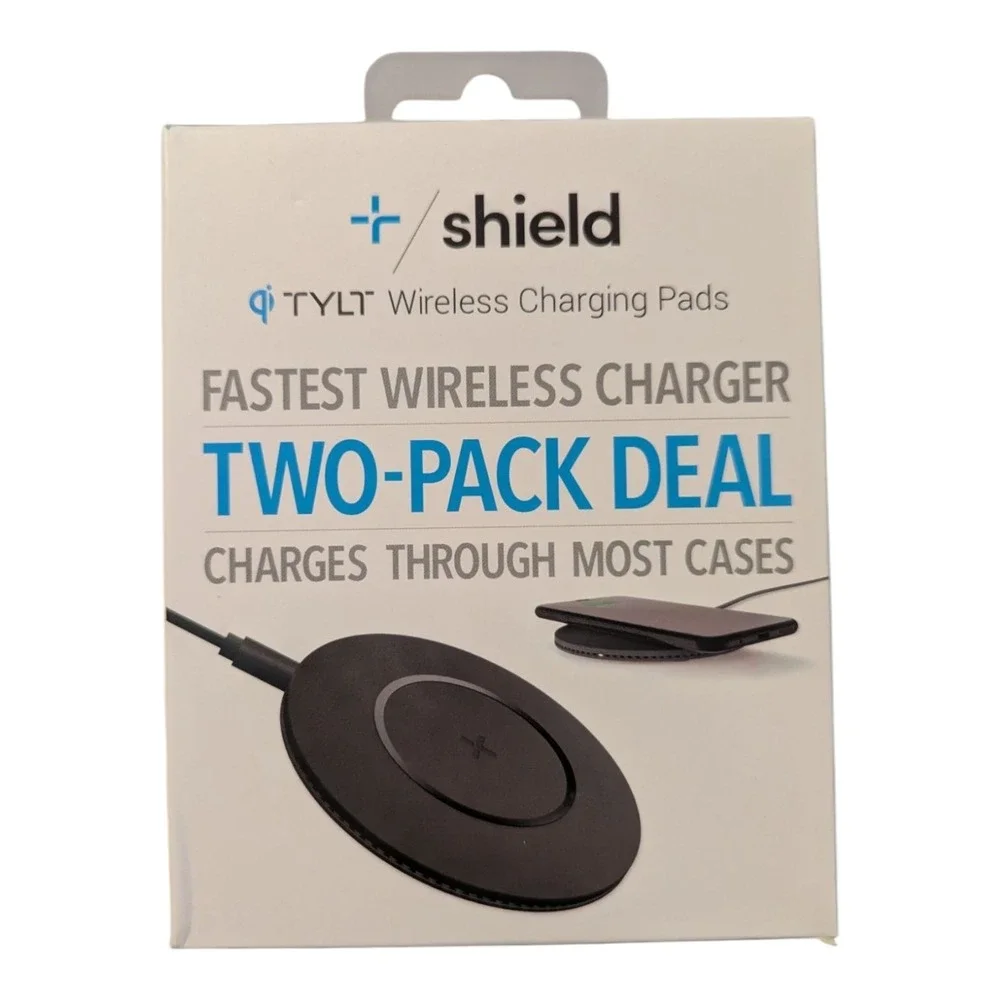 N8.N TYLT Shield‎ 2 Pack Wireless Fast Charging Pad/Charging Station | Qi-black