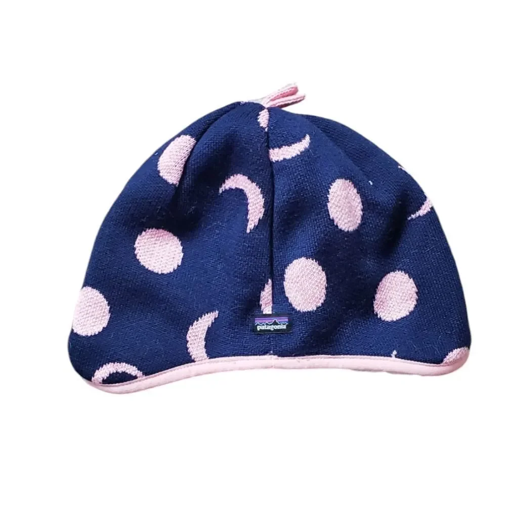 Patagonia Toddler Blue & Pink Fleece Winter Hat