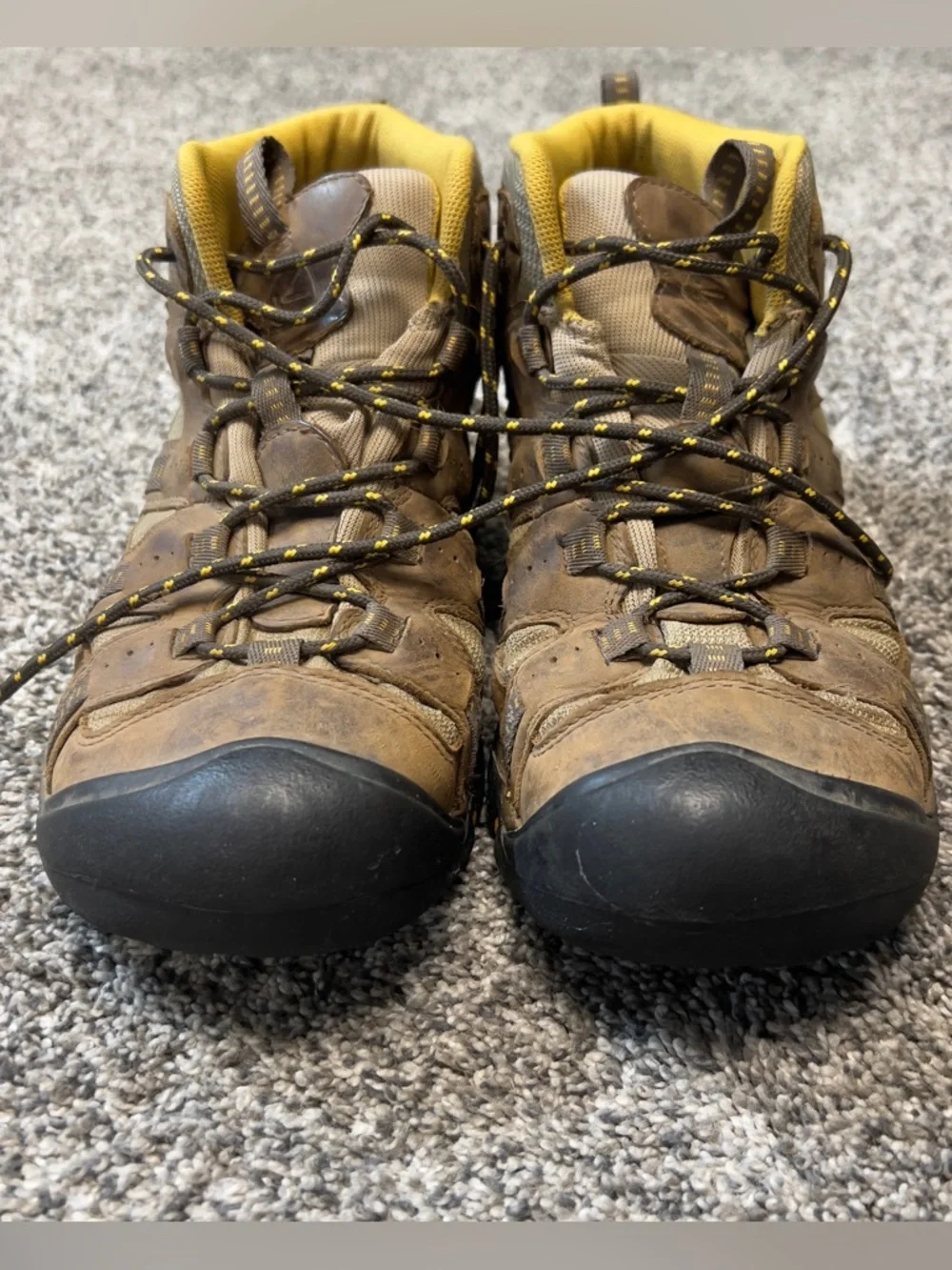 KEEN Brown and Tan Waterproof Men's Hiking Boots