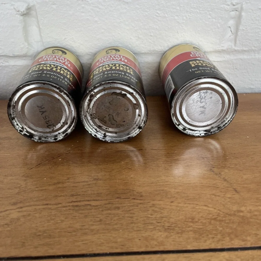 Lot of 3 Royal Crown Supreme Shaving Powder Depilatory 4.5 Ounces 3 Cans
