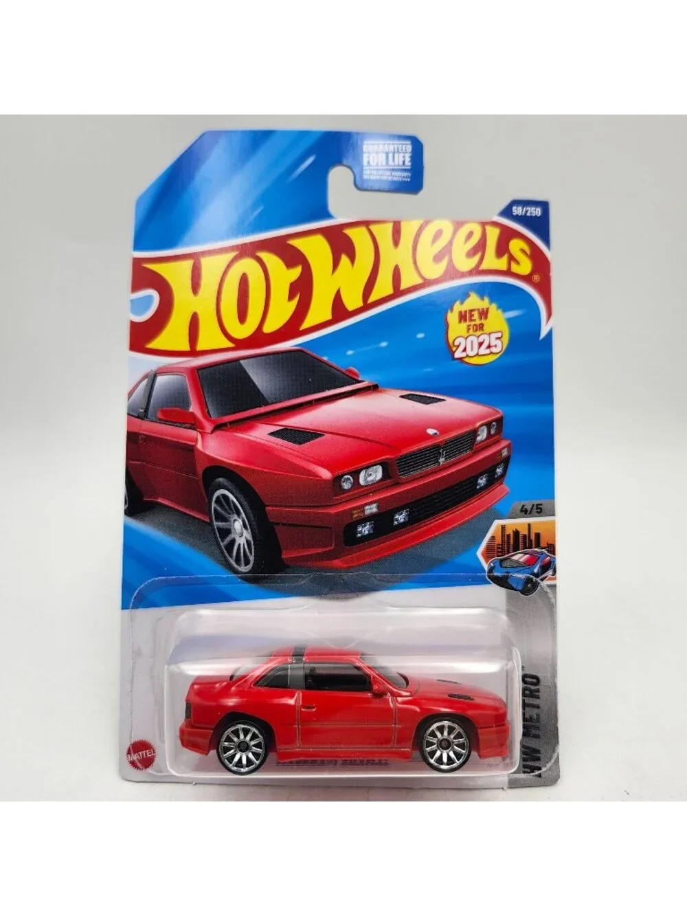 Hot Wheels Maserati Shamal Red New For 2025 HW Metro 4/5 58/250