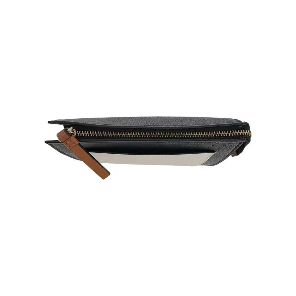 MARC JACOBS The Grind Leather Cosmetic Pouch in Smoked Almond Multi