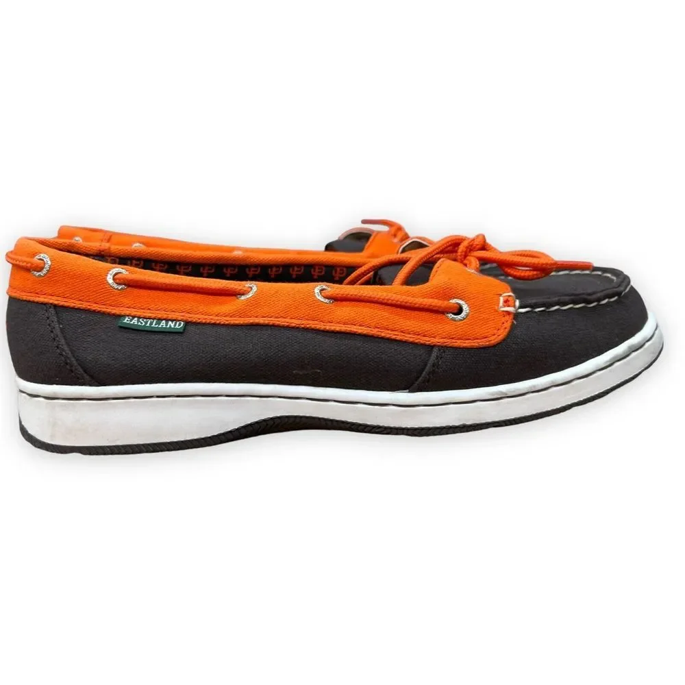 Eastland Boat Shoes Womens 10 M Orange Brown San Francisco Giants Top Sider MLB