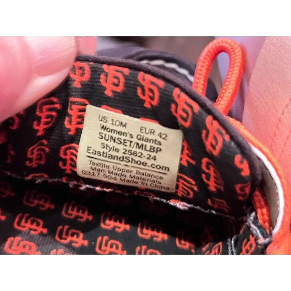 Eastland Boat Shoes Womens 10 M Orange Brown San Francisco Giants Top Sider MLB