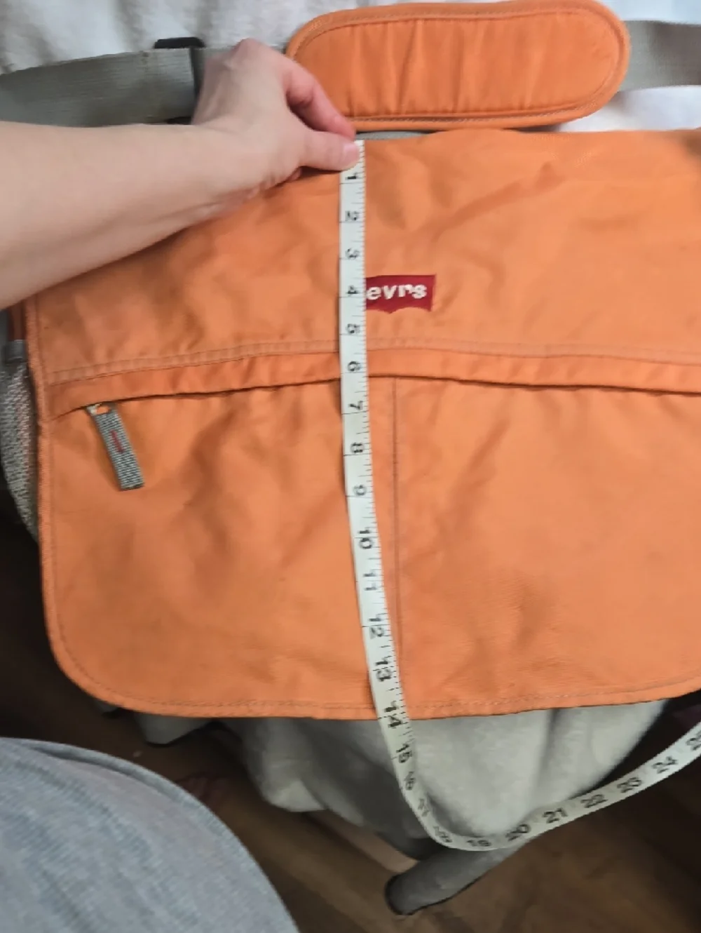 ☀️Levi's Orange Canvas Messenger Bag with Adjustable Strap