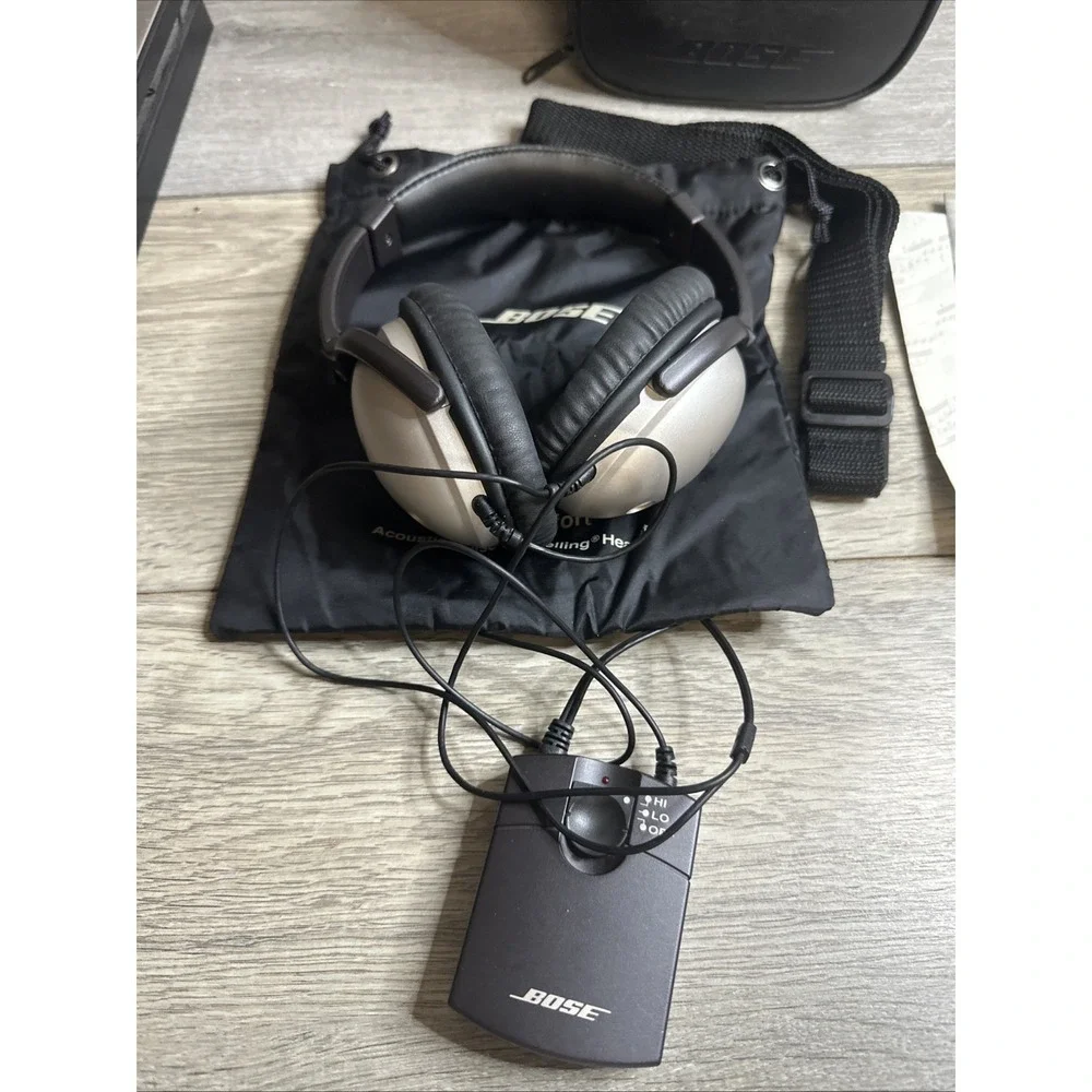 BOSE QC-1 QuietComfort Acoustic Noise Cancelling Headset Headphones Accessories