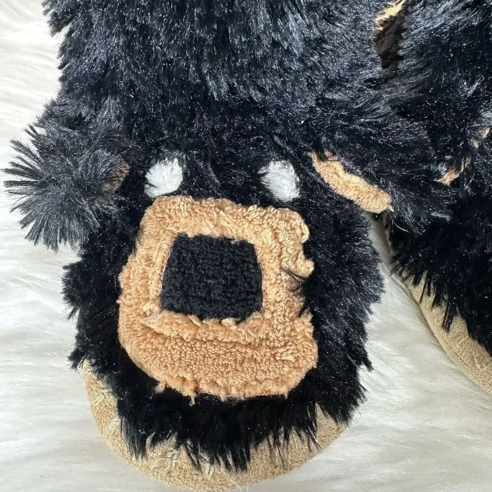 Hatley Brown Bear Slouch Slippers Size Large (11-12)