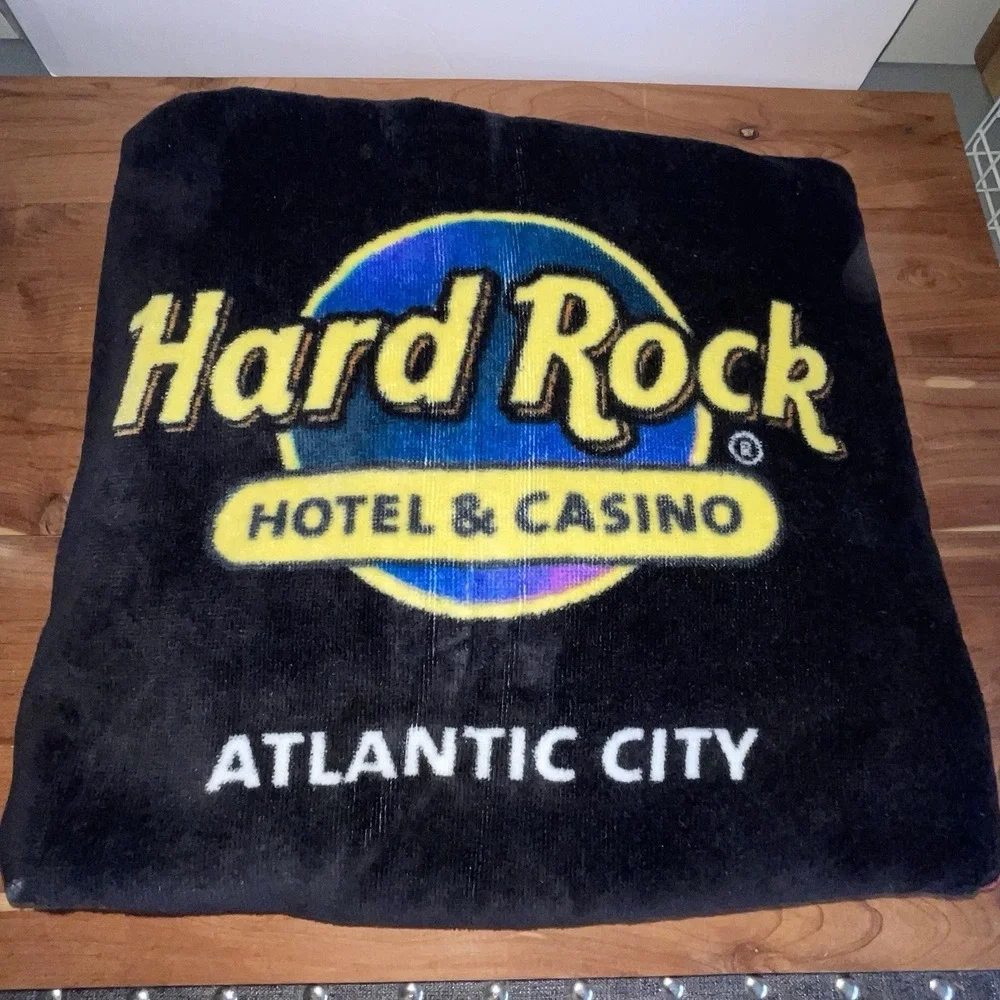 2 Hard Rock Casino Guitar Music Artsy Beach Towels Atlantic City Las Vegas 36x66