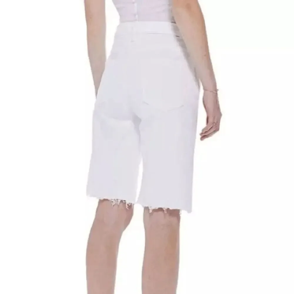Mother Superior Denim White Undercover Knee Fray Short Totally Innocent Size 25