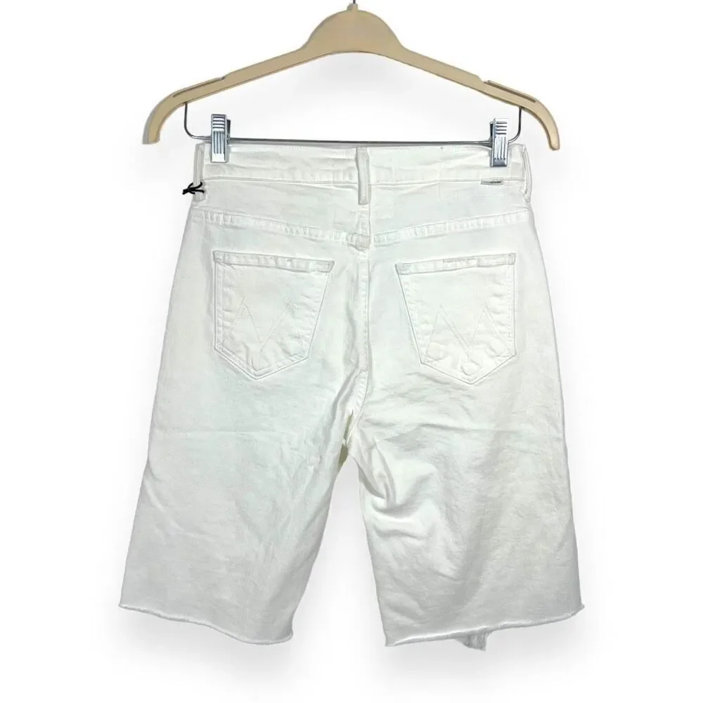 Mother Superior Denim White Undercover Knee Fray Short Totally Innocent Size 25