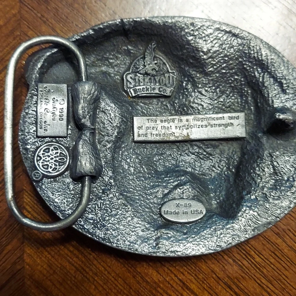 Vintage 1990 Pewter Belt Buckle