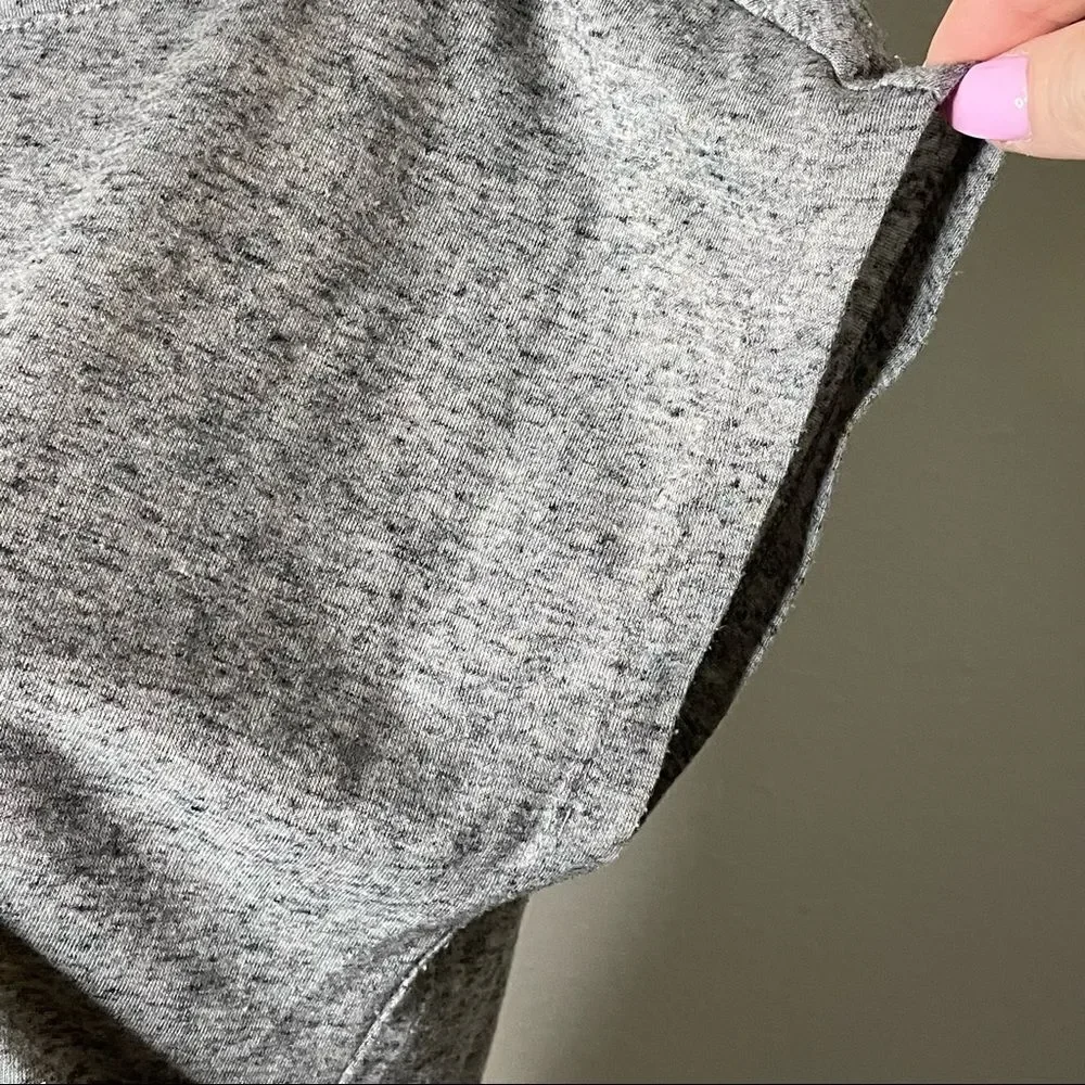 Juicy Couture Gray Short Sleeved Shirt With Metallic Leopard Design Size Medium