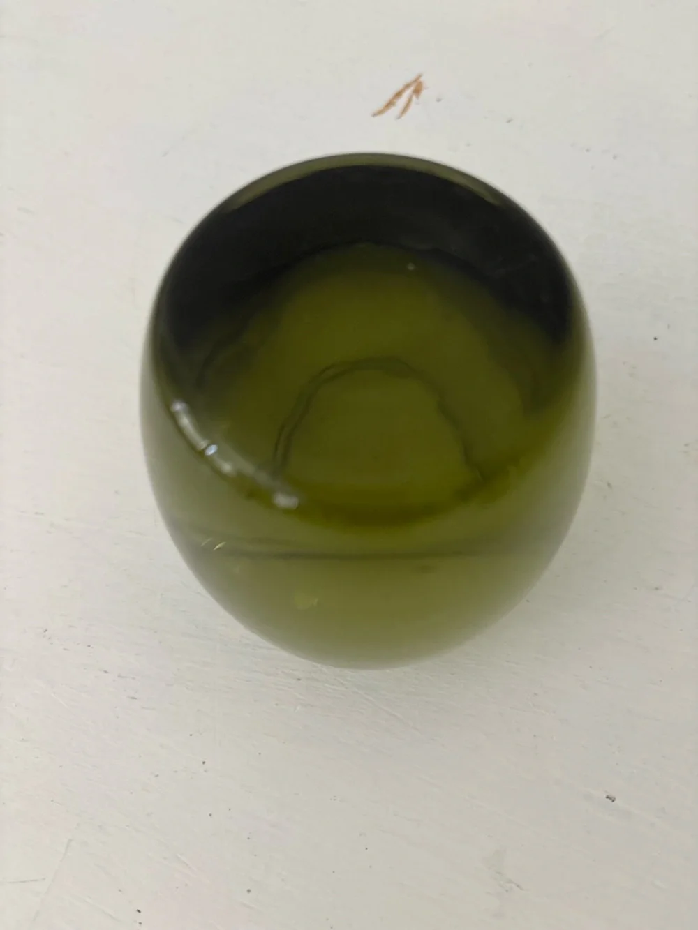 Crate & Barrel Diva Olive Sheen Green Votive Tealight Candle Holder